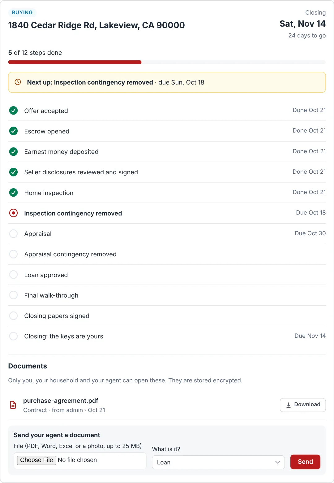 My Deal in the client portal